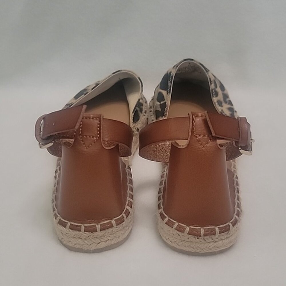 Old Navy Black Brown Animal Print Espadrilles Size  8 - Picture 7 of 10